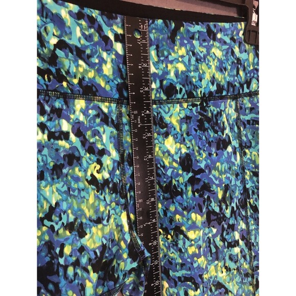 SOMA SPORT Printed High Rise Leggings Athletic Gym Running Ankle Blue Multi M - Picture 3 of 5